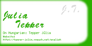 julia tepper business card